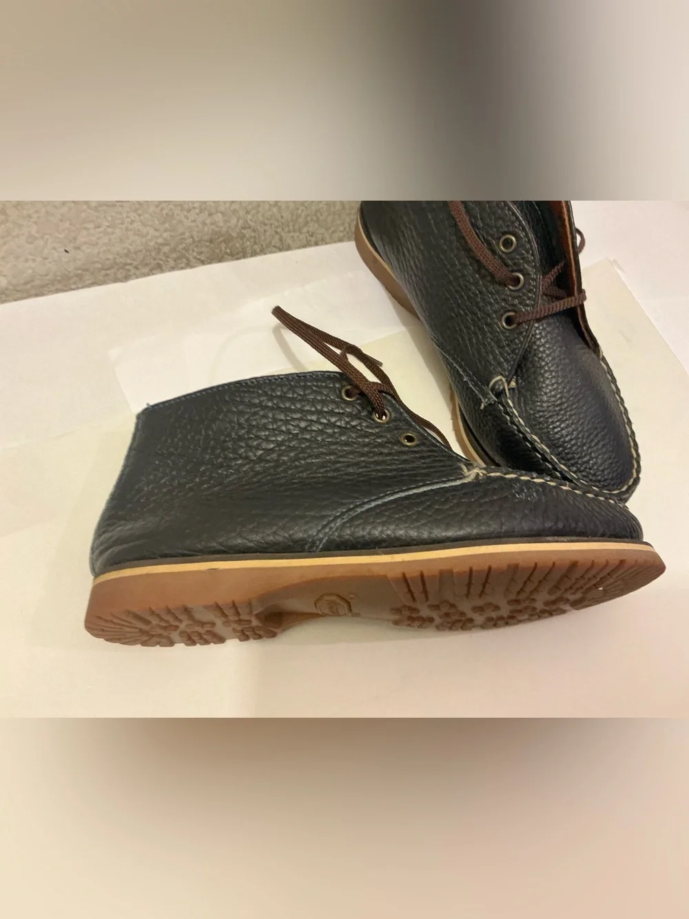 Vintage Dooney & Bourke navy blue  Leather Lace-Up Ankle Booties